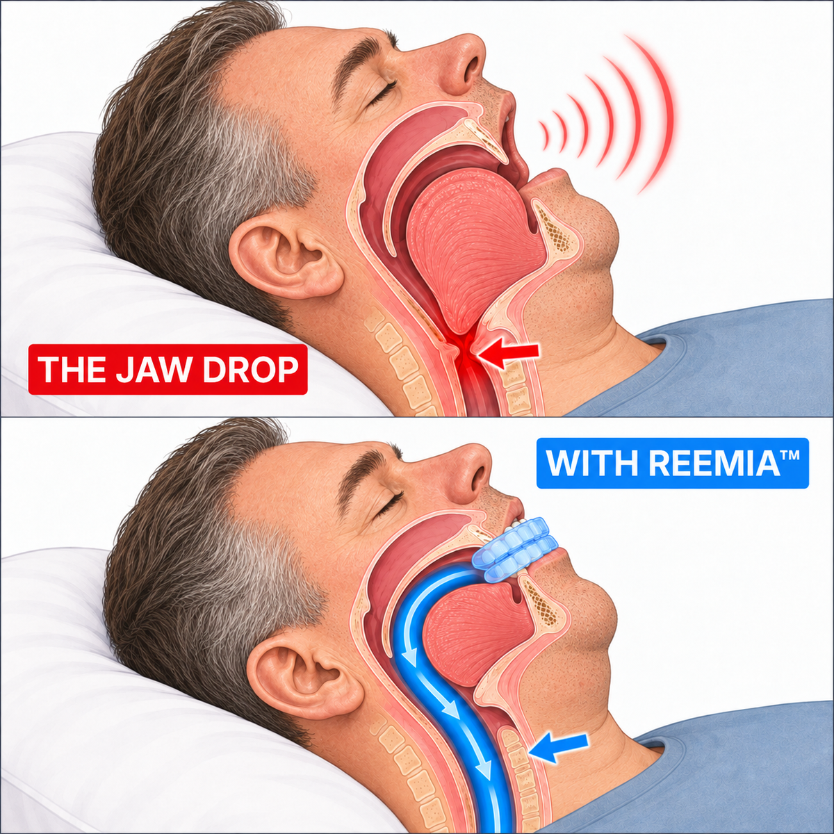 Reemia™ Anti-Snoring Mouthpiece for CPAP-wearers